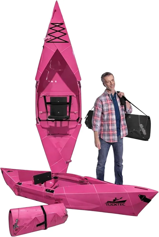 tucktec 10 pro foldable kayak full size portable made in usa blue