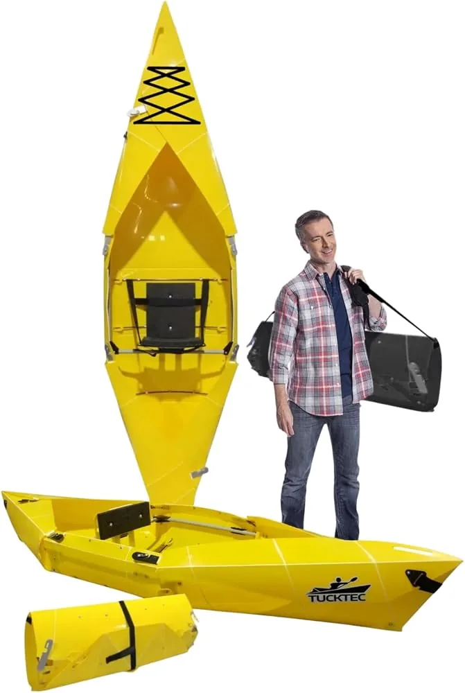 tucktec 10 pro foldable kayak full size portable made in usa dark yellow